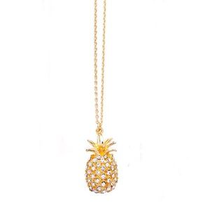 PINEAPPLE CRYSTAL PENDANT NECKLACE